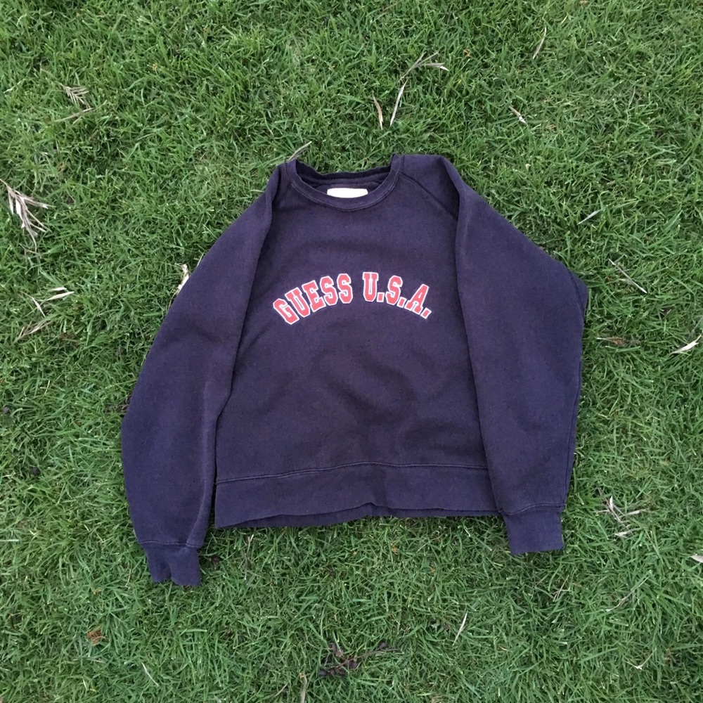 Black Vintage Guess “Guess U.S.A” Crew neck